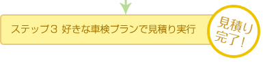 ステップ3 好きな車検プランで見積り実行