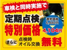 　　　定期点検を特別価格にて、　　　実施いたします。